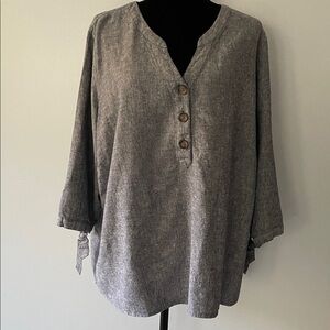 Cj banks Blue Button-Up Women's Top